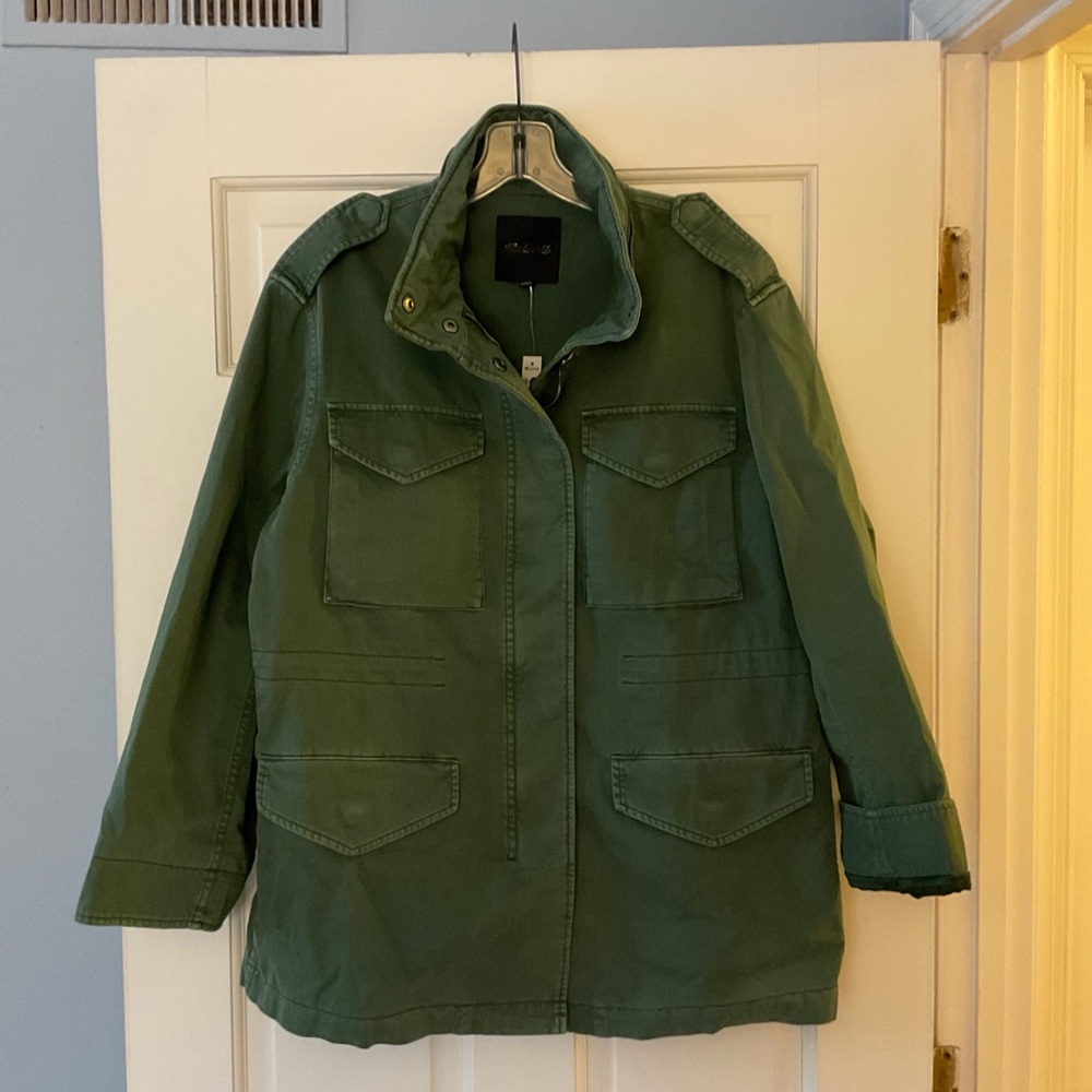 Madewell Oversized Field Jacket Green Women’s Size M NWT Utility Work Weekend